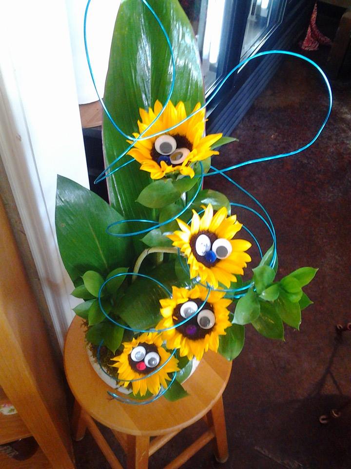 Fun with sunflowers at Mabank Floral & Gifts in Mabank, TX