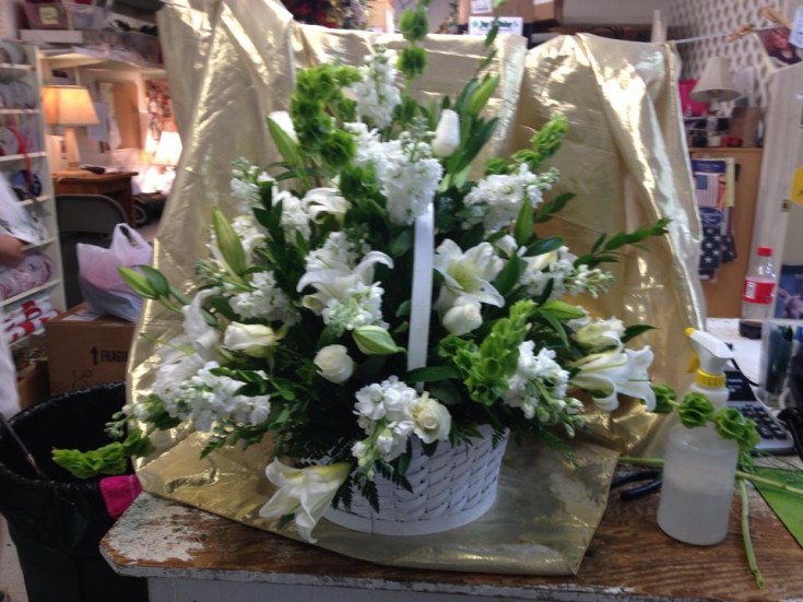 Beautiful sympathy arrangement from River Birch Florist from Locust Hill, VA