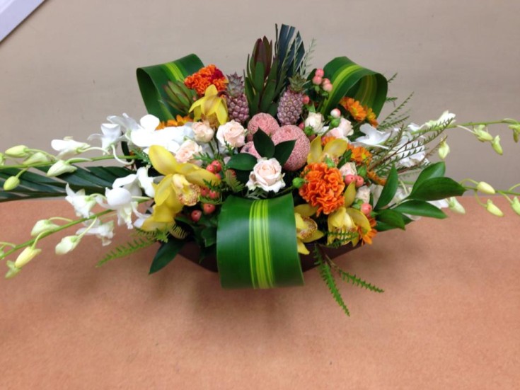 Creative arrangement from Oak Bay Flower Shop Ltd. in Victoria, BC