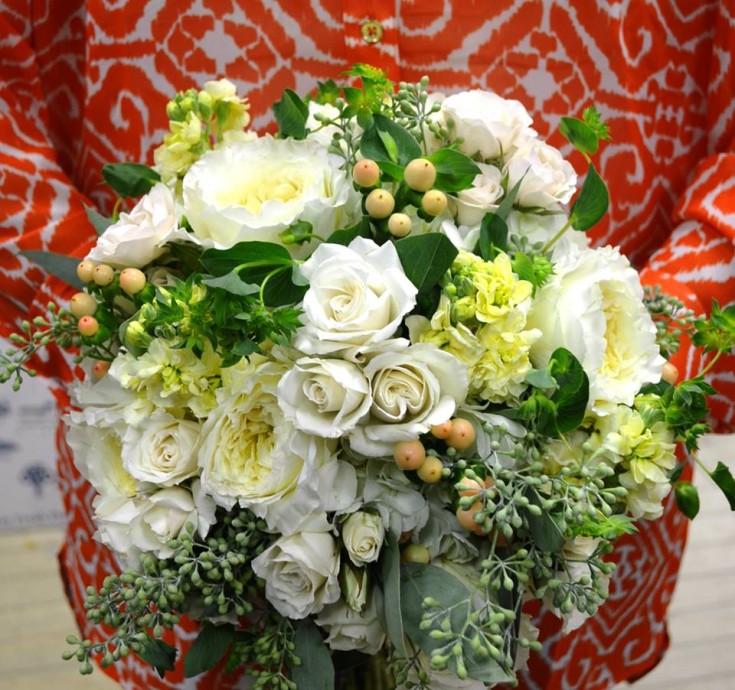 Stunning bridal bouquet from Monday Morning Flower and Balloon Co. in Princeton, NJ