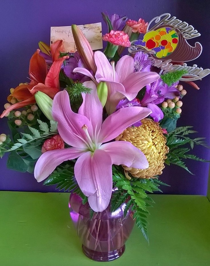 Amazing arrangement from Wilma's Flowers in Jasper, AL