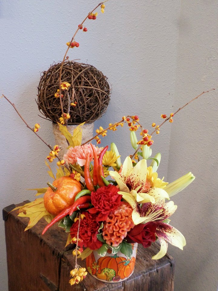 Beautiful fall display from Klamath Flower Shop in Klamath Falls, OR