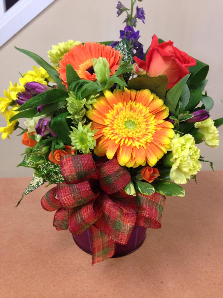 Cheerful arrangement from Oak Bay Flower Shop Ltd. in Victoria, BC