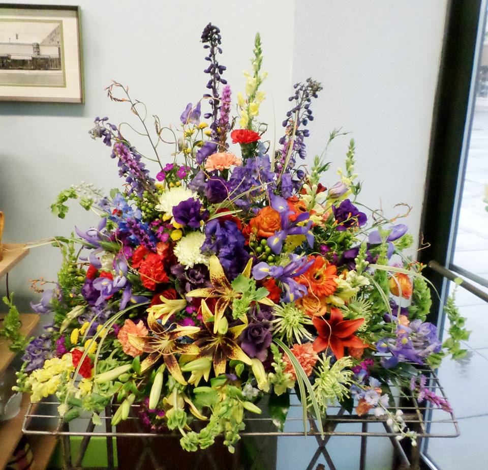 Garden lover's tribute arrangement from Klamath Flower Shop in Klamath Falls, OR