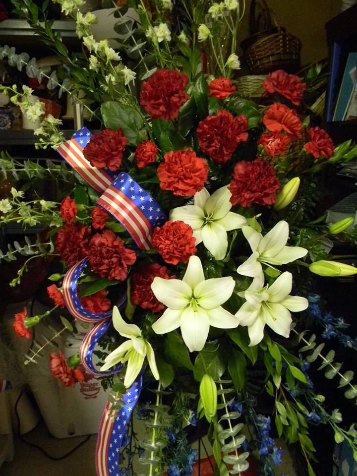 Magnificent standing spray from Sophia's Flowers in El Paso, TX