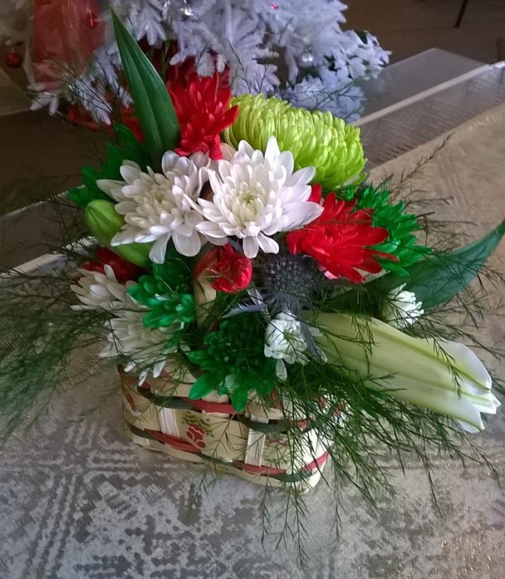 Colorful basket from Wilma's Flowers in Jasper, aL