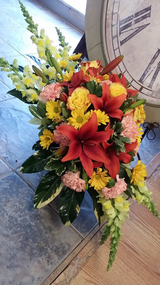 Elegant sympathy piece from BlueShores Flowers & Gifts in Wasaga Beach, ON