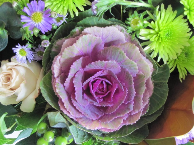 Here is a pretty kale flower in an arrangement. Photo courtesy of The Cottage at Queen Creek.