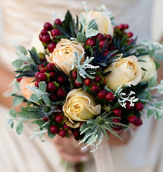 Winter Wedding Flowers, Foliages & Accessories