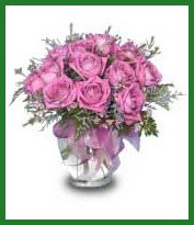 Romantic vase of Bluebird Roses